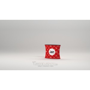 RED OVAL MAXI promo textilný stolík, celopotlač, umývateľná doska